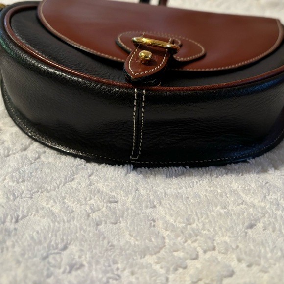 Vintage Bally Italy two-tone Leather Crossbody Flap Bag 7x11 - Picture 4 of 8